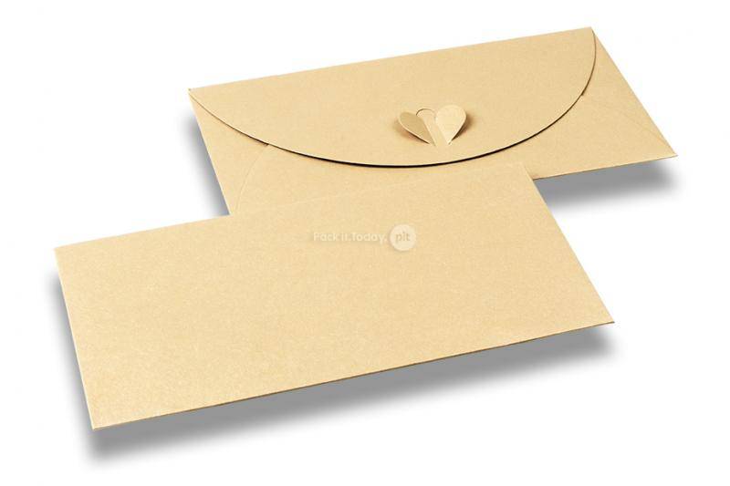 Enveloppe fermeture coeur - Champagne