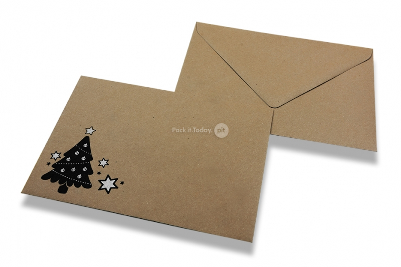 Enveloppes recyclées de Noël - sapin de Noël