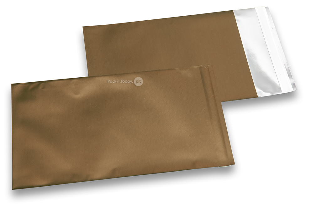 Enveloppes aluminium métallisées mat - or 114 x 162 mm