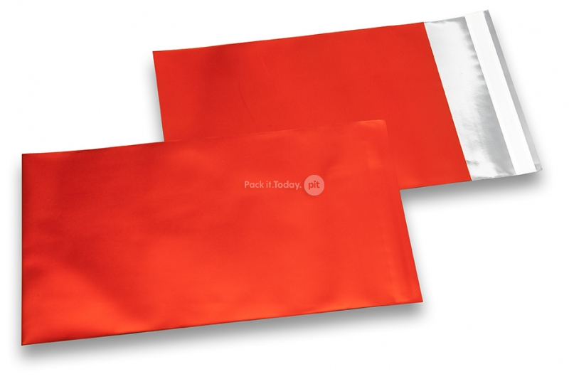 Enveloppes aluminium métallisées mat - rouge  114 x 162 mm