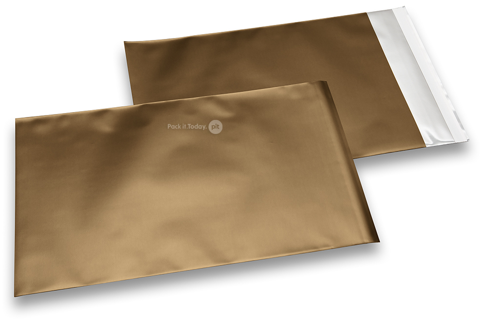 Enveloppes aluminium métallisées mat - or 180 x 250 mm