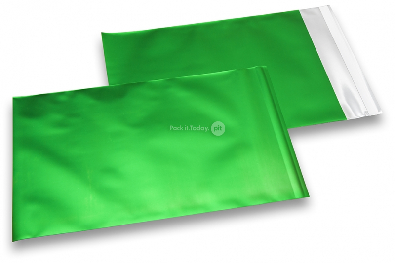 Enveloppes aluminium métallisées mat - vert 180 x 250 mm