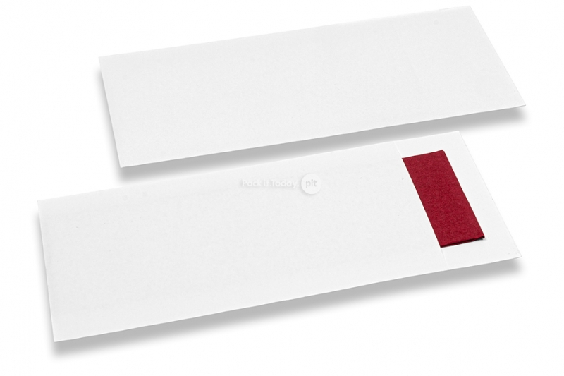 Pochettes à couverts blanc sans  incision + rouge bordeaux serviette en papier