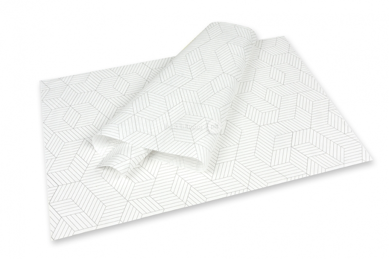 Papier de soie - cubes noires