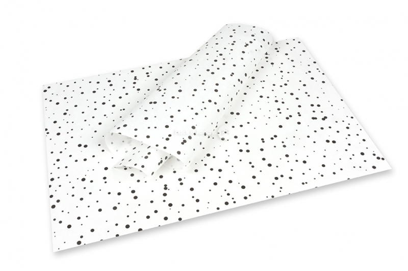 Papier de soie - ronds noires