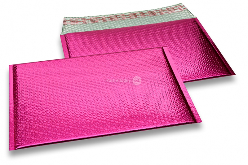Enveloppes à bulles ECO métallique - rose 235 x 325 mm