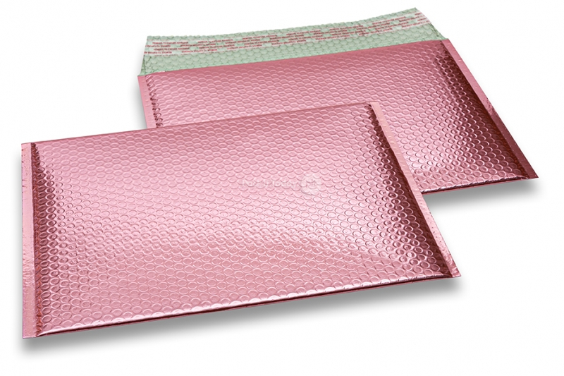 Enveloppes à bulles ECO métallique - doré rose 235 x 325 mm