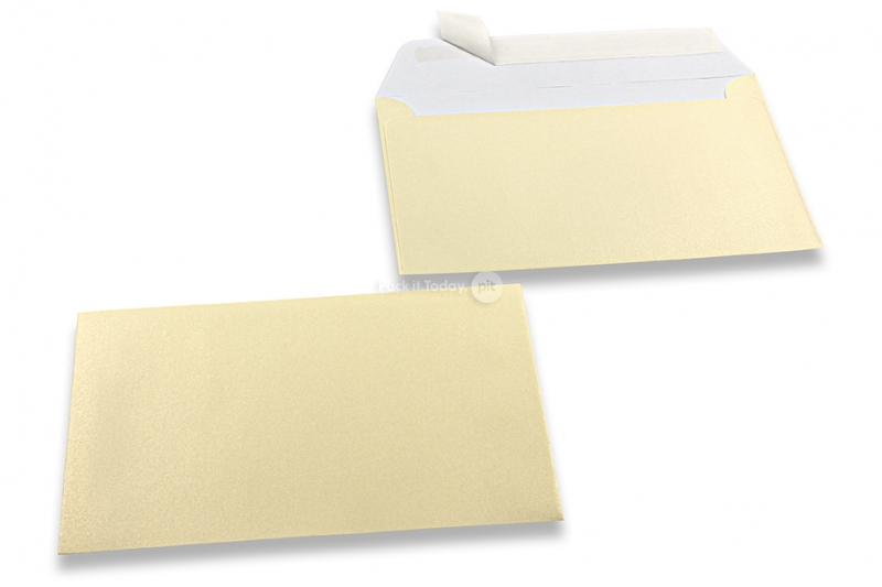 Enveloppes de couleurs nacrées - Champagne, 114 x 162 mm