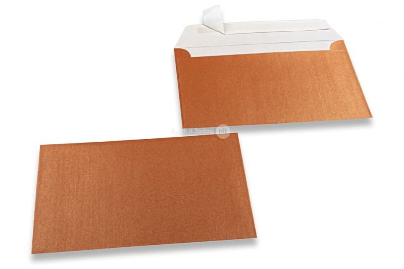 Enveloppes de couleurs nacrées - Cuivre, 114 x 162 mm