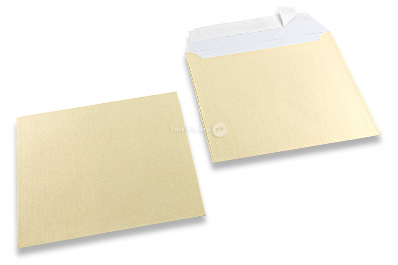 Enveloppes de couleurs nacrées - Champagne, 155 x 155 mm