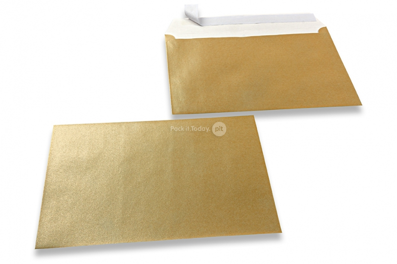 Enveloppes de couleurs nacrées - Or, 162 x 229 mm