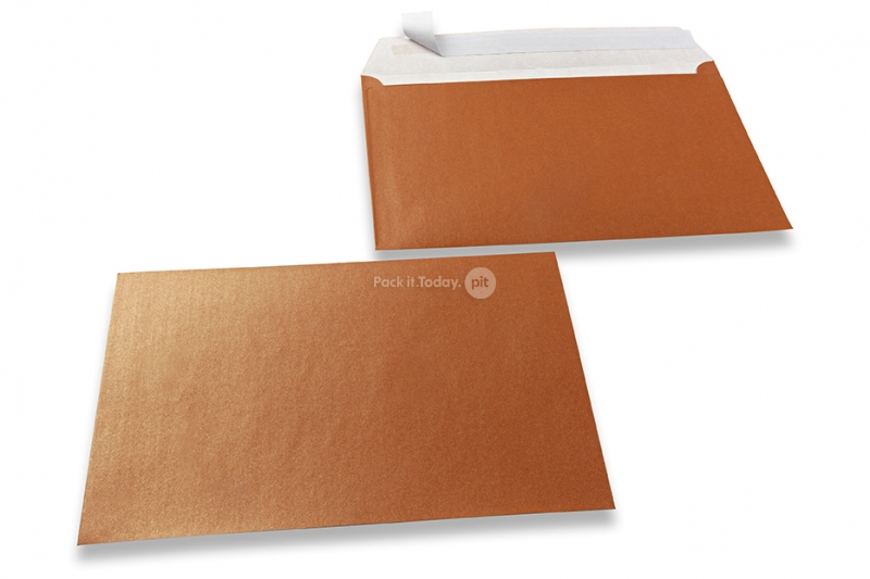 Enveloppes de couleurs nacrées - Cuivre, 162 x 229 mm