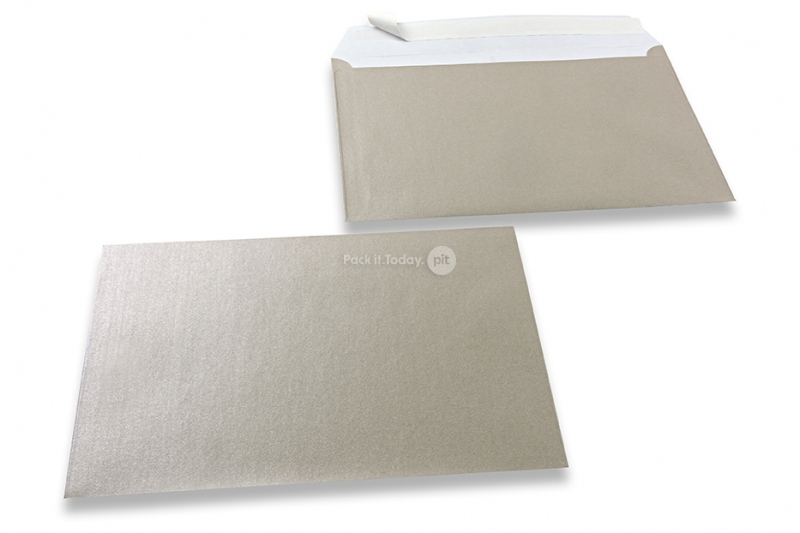 Enveloppes de couleurs nacrées - Argent, 162 x 229 mm