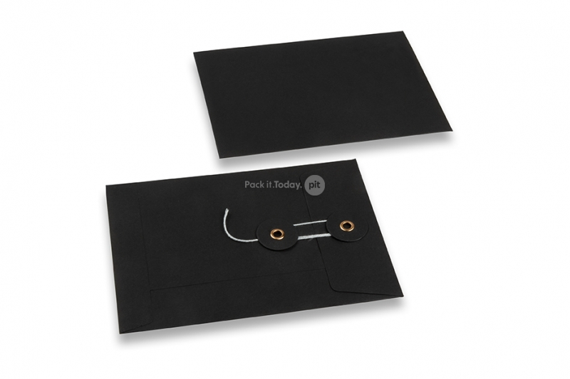 Enveloppes à fermeture Japonaise - 114 x 162 mm, noir
