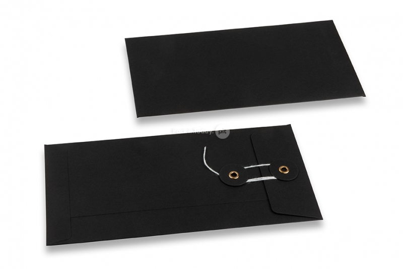 Enveloppes à fermeture Japonaise - 110 x 220 mm, noir
