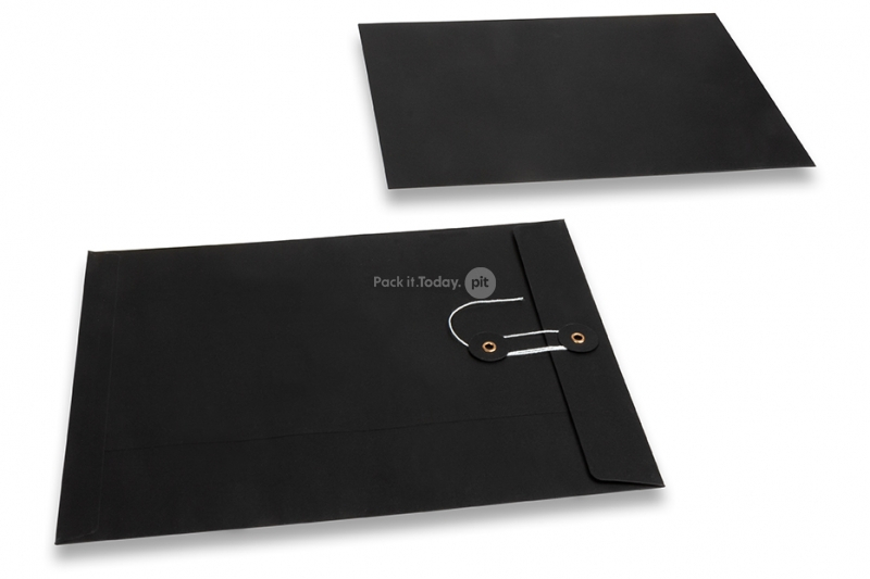 Enveloppes à fermeture Japonaise - 229 x 324 mm, noir