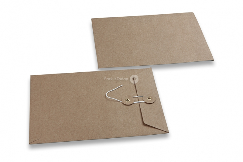 Enveloppes à fermeture Japonaise - 162 x 229 mm, kraft brun