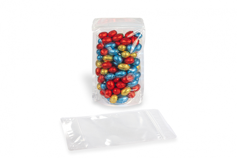 Sachets transparents à fermeture zip - 160 x 270 x 80 mm, 750 ml