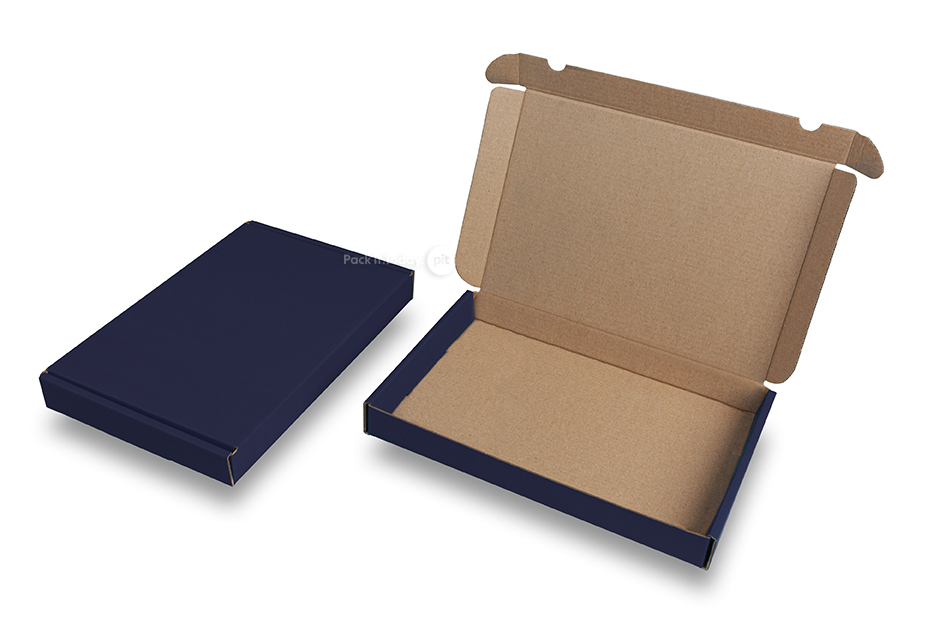 Boîte postale pliante extra-plate - bleu foncé