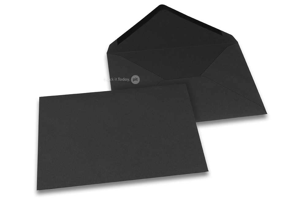 Enveloppes recyclées - noir moucheté 156 x 220 mm