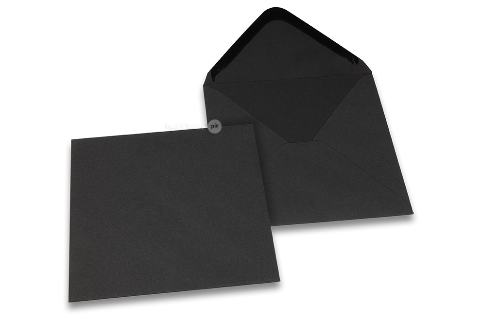 Enveloppes recyclées - noir moucheté 160 x 160 mm