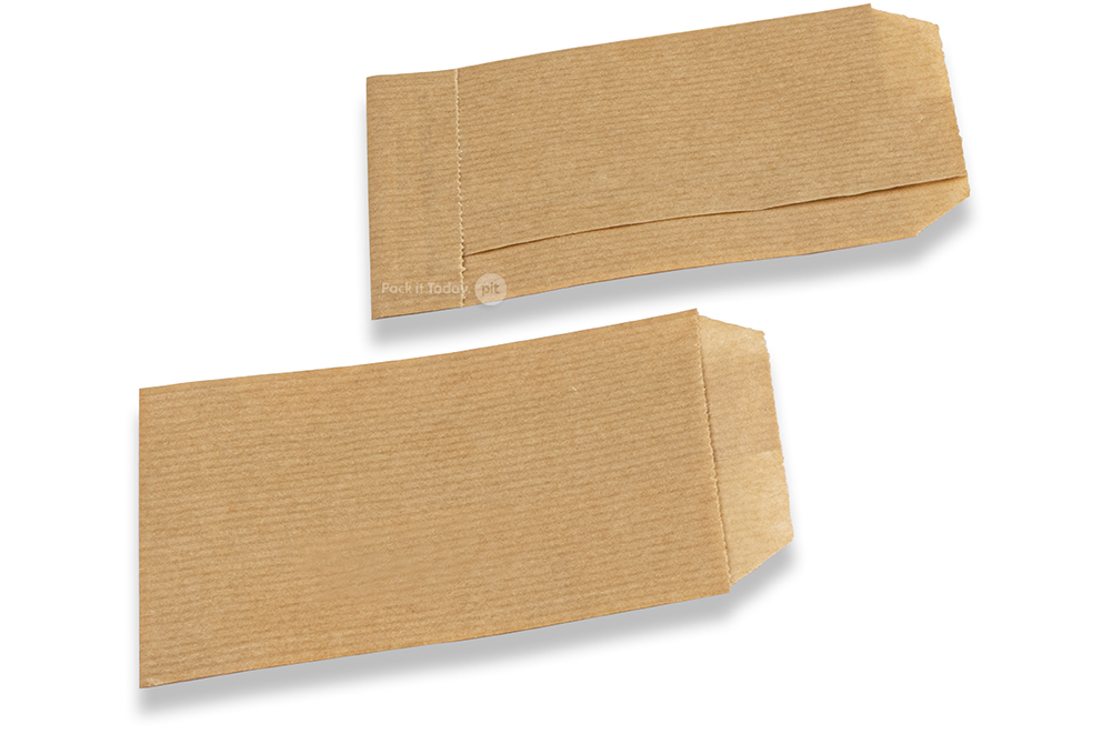 Pochettes cadeaux en papier kraft vergé - 70 x 130 mm