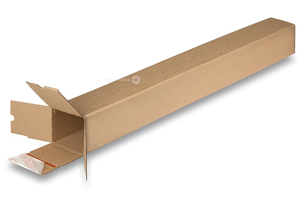 Tubes d'expédition carrés avec bande adhésive QuattroStar - 1005 x 105 x 105 mm
