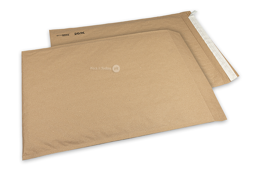 Enveloppes à bulles en papier Ecomax - 350 x 470 mm, 20/K, marron